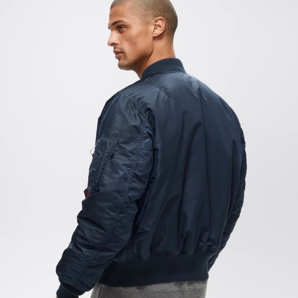 Alpha industries MA-1 BOMBER JACKET (HERITAGE) size M in replica blue - Picture 3 of 4